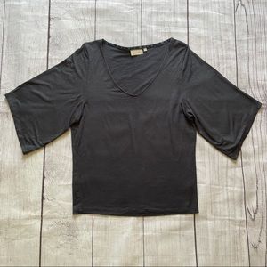 Anthropologie Deletta Kimono Sleeve Blue/Grey Top